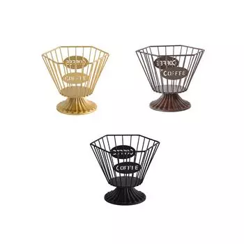 Держатель капсул Практичные аксессуары для кофе-бара Кухонный держатель для хранения кофе золотой