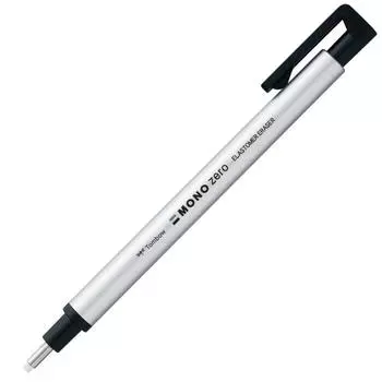 Держатель карандаша Tombow Type Eraser Mono Zero Round Silver EH-KUR04 серебряный