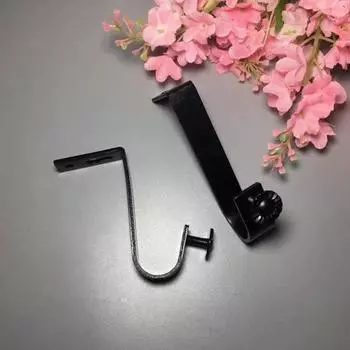 Держатель карниза Прочный прочный закругленный край Держатель карниза Потолочный держатель карниза Держатель карниза Бытовые принадлежности 28mm чёрный