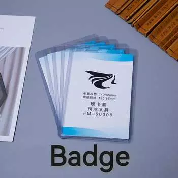 Держатель карты доступа Vogue именной бирки, жесткий резиновый наконечник из ПВХ, прозрачный держатель для бейджа для студентов, многофункциональный держатель для удостоверения личности 1