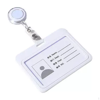 Держатель катушки для значка, зажим для удостоверения личности, телескопический кабель 60 см, подарочная бирка для медсестры белый