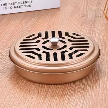 Держатель катушки от комаров, рамка из нержавеющей стали, круглая стойка, пластина для спиралей, благовония, средство от насекомых серебряный