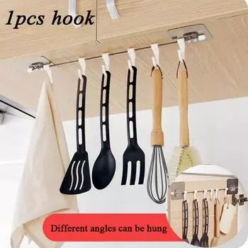 Держатель кладовая, шкаф, полка, 6 крючков, сундук, стеллаж для хранения, кухонные габгеты, домашний органайзер, вешалка для полотенец белый