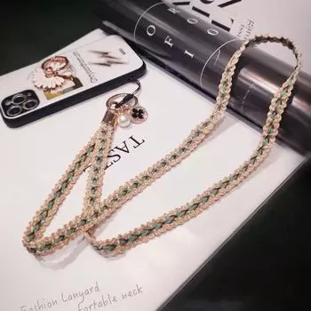 Держатель ключей Аксессуары для мобильных телефонов Шейный ремешок Ремешки для мобильных телефонов Телефонный шнурок Брелок для ключей розовый