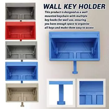 Держатель ключей для гаража с открывающейся дверью, держатель ключей для стены, забавный 3D-печатный органайзер для ключей, настенное крепление, простая установка вешалки для ключей для прихожей One Size бежевый