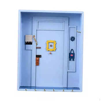 Держатель ключей из дерева в деревенском стиле с местом для хранения - настенный органайзер для прихожей 21.5x2.8x29cm белый