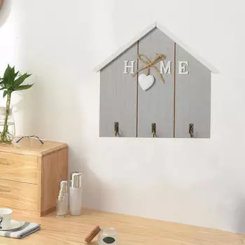 Держатель ключей с 3 крючками для дома и офиса Gray