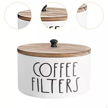Держатель кофейного фильтра, контейнер для кофе, дерево, стойка для хранения, подставка для кофейной бумаги, хранение