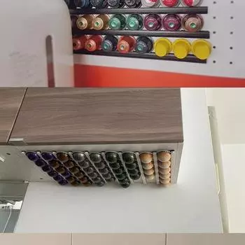 Держатель кофейных капсул для любых кофейных капсул Полка для кофейных капсул Стеллажи для хранения кофейных капсул Oganizer Держатель капсул Nespresso белый