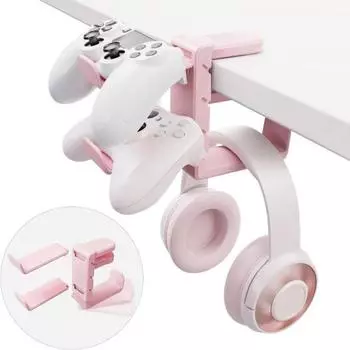 Держатель контроллера игровой гарнитуры Простая установка Регулируемый зажим Универсальный игровой контроллер для ПК белый