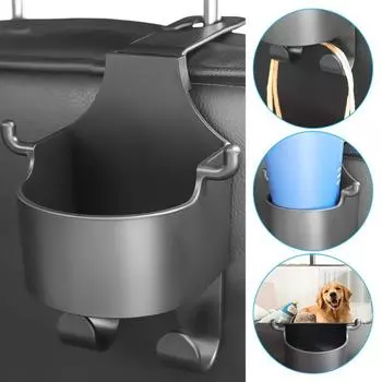 Держатель крючка на спинку сиденья автомобиля, крючок для хранения сотового телефона, автомобильный многофункциональный подстаканник, автомобильная вешалка-органайзер, держатель крючка для хранения чёрный