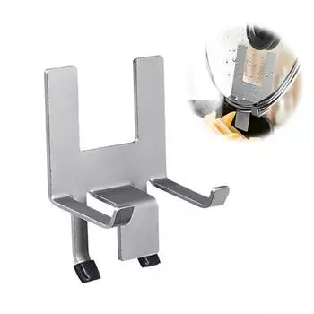 Держатель крышки кастрюли из нержавеющей стали для кухонного органайзера с силиконовыми ножками