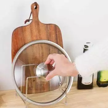 Держатель крышки кастрюли из нержавеющей стали, современная сверхмощная стоячая многофункциональная столешница, разделочная доска, резак для тарелок, стеллаж для хранения, органайзер для кухни A