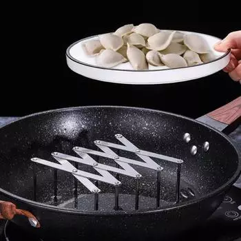 Держатель крышки кастрюли из нержавеющей стали, выдвижная экономия места, сверхмощная многофункциональная тарелка для тарелки, органайзер, стеллаж для хранения кухонных принадлежностей S