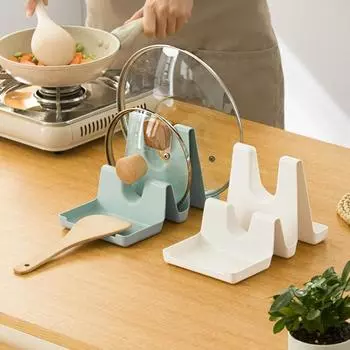 Держатель крышки кастрюли Отдельностоящий противоскользящий U-образный крепёж Безопасный кухонный стол Крышка кастрюли Разделочная доска жёлтый