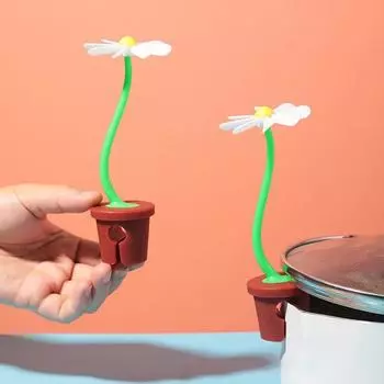 Держатель крышки кастрюли Подъемник крышки с защитой от проливания Flower Power Пароотводчик для кипячения в кастрюле 2pcs