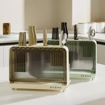 Держатель кухонного ножа Стеллаж для хранения Полка для разделочной доски Палочки для еды Ведро Держатель ножа Встроенный многофункциональный сливной нож