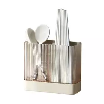 Держатель кухонных принадлежностей ABS настенный многофункциональный дренажный держатель для палочек для еды ложки вилки хранение коричневый