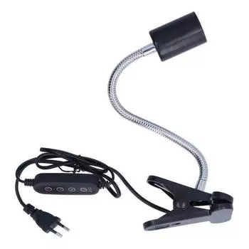 Держатель лампы для обогрева рептилий, лампа для обогрева рептилий с функцией таймера E27 EU Plug 220V