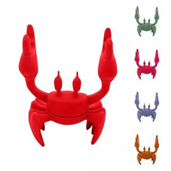 Держатель ложки для краба, силиконовая подставка для посуды в виде краба, силиконовая подставка для ложки, нескользящий держатель ложки, органайзер для плиты, выпуск пара One Size зелёный