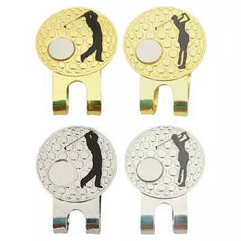 Держатель маркера для мяча для гольфа Магнитные зажимы для кепки для гольфа Уникальные двухсторонние магнитные зажимы для шляп для мужчин и женщин Подарки для гольфа Men золотой