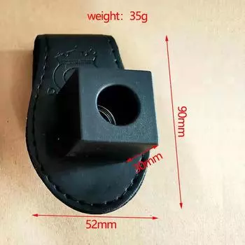 Держатель мела для бильярдного кия, магнитный держатель для мела для бильярдного снукера с зажимом для ремня Портативная сумка для мела с фиксатором кия Аксессуары для бильярда чёрный