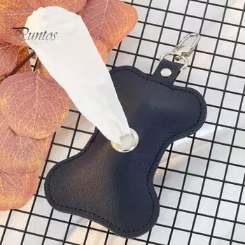 Держатель мешка для какашек для домашних животных, застежка-молния, диспенсер для мешков для мусора для собак с крючком, портативный органайзер для мешков для мусора для улицы чёрный