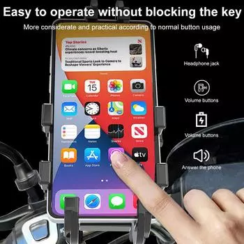 Держатель мобильного телефона для мотоцикла, электровелосипеда, алюминиевый руль, кронштейн для езды на велосипеде, крепление для GPS, держатель телефона с амортизатором