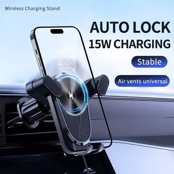 Держатель мобильного телефона в салоне автомобиля - Крепление на центральную консоль панели приборов Clip-on, Air outlet