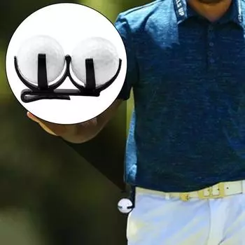 Держатель мяча для гольфа, вращающийся коготь, безопасная ручка, профессиональный складной портативный органайзер для 2 мячей для гольфа, зажим, аксессуары для гольфа, подарок игроку в гольф красный