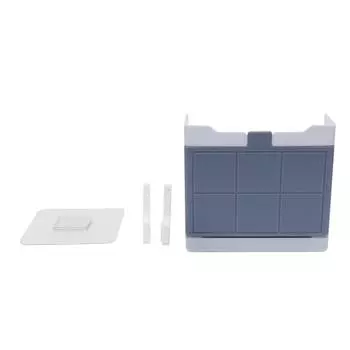 Держатель мыла с откидной крышкой, крючки, настенный держатель для слива, полка-органайзер для ванной комнаты, серый(Одиночная коробка )