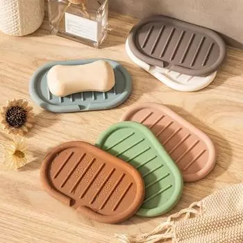 Держатель мыла с простым автоматическим дренажным дизайном, нескользящий, неплавящийся органайзер для мыла, силиконовая мыльница для кухни, ванной комнаты, мыльница