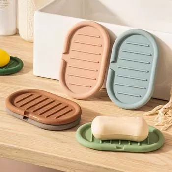 Держатель мыла с простым автоматическим дренажным дизайном, нескользящий, неплавящийся органайзер для мыла, силиконовая мыльница для кухни, ванной комнаты, мыльница