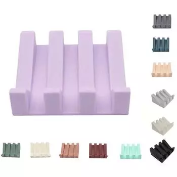 Держатель мыла, сливное блюдце для мыла, наклонная сливная мыльница для ванной комнаты, переносной поднос для губки, креативная кухонная стойка для хранения губок белый