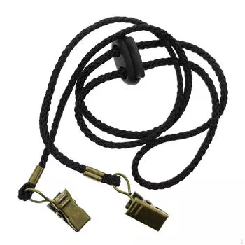 Держатель нагрудника, зажим для салфеток, фиксирующий ремешок для пожилого взрослого ребенка чёрный