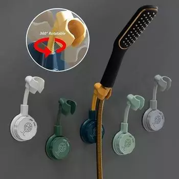 Держатель насадки для душа Гибкий держатель насадки для душа Регулируемая присоска Настенный держатель для насадки для душа для ручной насадки для душа серый
