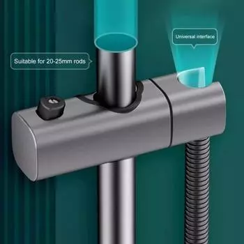 Держатель насадки для душа Регулируемый душ Съемный поворот на 360 градусов Легко устанавливаемый кронштейн Гибкий распылитель для ванной комнаты серый