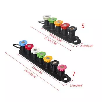 Держатель насадки для мойки высокого давления, вмещает 7/5 насадок с быстроразъемным соединением 1/4 дюйма (Без насадок) 5