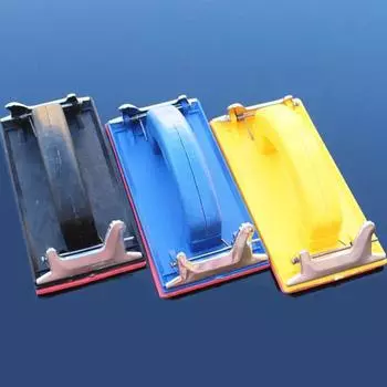 Держатель наждачной бумаги Стабильная противоскользящая пластиковая практичная рамка для абразивной бумаги для деревообработки жёлтый