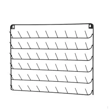 Держатель ниток настенный швейный органайзер полка 54 катушки металлическая легкая стойка для катушек чёрный