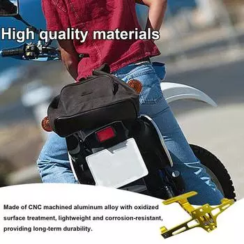 Держатель номерного знака для мотоцикла, задний алюминиевый держатель номерного знака, рамка номерного знака, легкий держатель заднего фонаря для женщин и мужчин синий