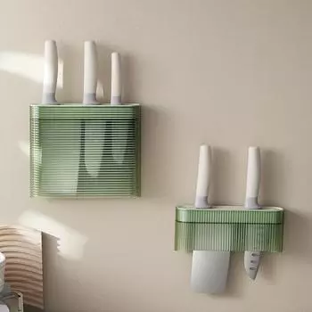 Держатель ножа Безударная полка для хранения кухонных ножей Настенный встроенный бытовой простой настенный нож Хранение кухонных ножей Short-Beige