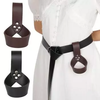 Держатель ножен Средневековый воин-рыцарь Ножны с лезвием абордажной абордажной сабли в стиле ретро Кольцо викингов Ножны Пиратские ножны Лезвие-удерживающий ремень Реквизит для косплея