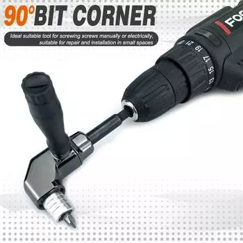 Держатель отвертки под прямым углом 90 градусов Угловой удлинитель Электрическая отвертка Электрическая дрель No bits