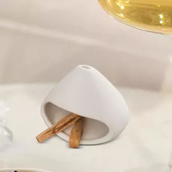 Держатель Palo, керамическая деревянная подставка с ароматом горелки Sage, держатель для гостиной, офиса, белый