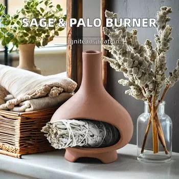 Держатель Пало Санто Керамика Ручной Работы Курильница Для Благовоний Чаша Для Дымохода Пало Санто Связки Шалфея коричневый