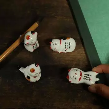 Держатель палочек для еды Керамическая подставка для ручки Подставка для ложки и вилки Микропейзаж Каллиграфические принадлежности 1