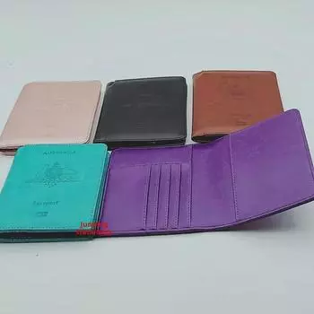 Держатель паспорта RFID PU: Многофункциональный дорожный кошелек двойного сложения 11X15