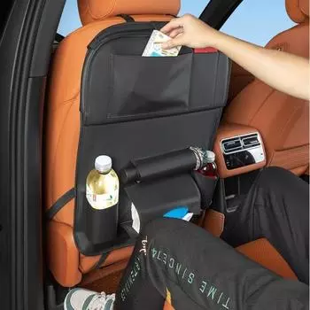 Держатель планшета Чехол на заднее сиденье автомобиля Коробка для салфеток Автомобильный карманный органайзер Аксессуары для интерьера чёрный