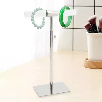 Держатель подставки для ювелирных изделий, 3-слойные Т-образные стержни, хранение декора для дома и розничной торговли серебряный